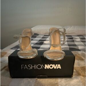 Silver studded heels